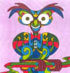 1960s stylization owl